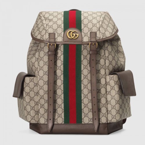 Zaino GG medio in tela Ophidia Gucci 598140 marrone