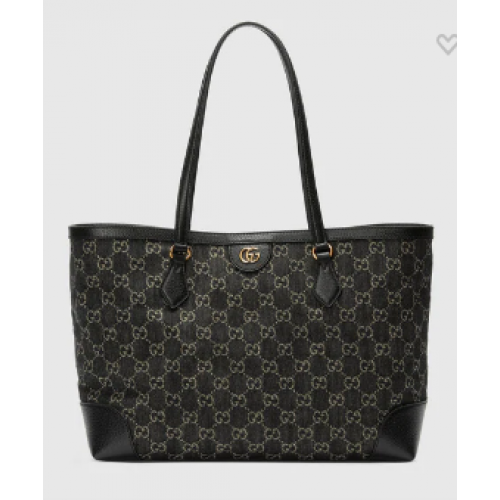 Borsa a mano Gucci Ophidia media con nastro Web 631685 Nera