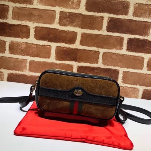 Borsa Gucci Ophidia mini GG 546597 velluto marrone