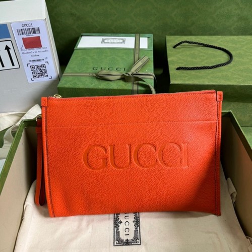 Gucci Pochette Ophidia in pelle 681200 arancione