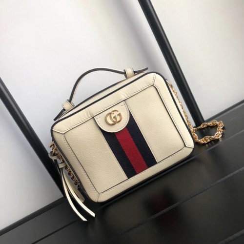 Gucci Ophidia serie GG Mini borsa a tracolla 602576 bianca