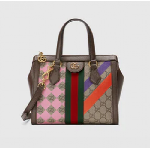 Borsa tote piccola Gucci Ophidia 547551 Marrone