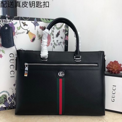 Borsa portadocumenti GG in pelle originale Gucci G78945 nera