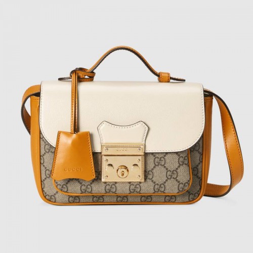 Borsa mini Gucci Padlock 658487 bianca