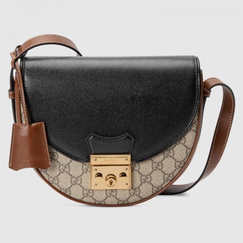Borsa a tracolla piccola Gucci Padlock 644524 nera