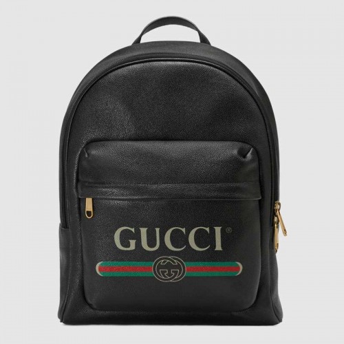 Zaino in pelle Gucci Print 547834 nero