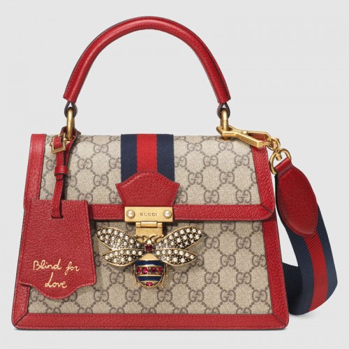 Borsa a mano piccola Gucci Queen Margaret GG 476541 rossa