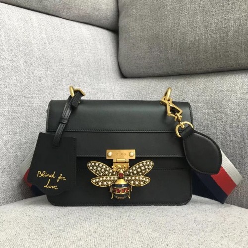 Borsa a spalla piccola Gucci Queen Margaret 476542 nera
