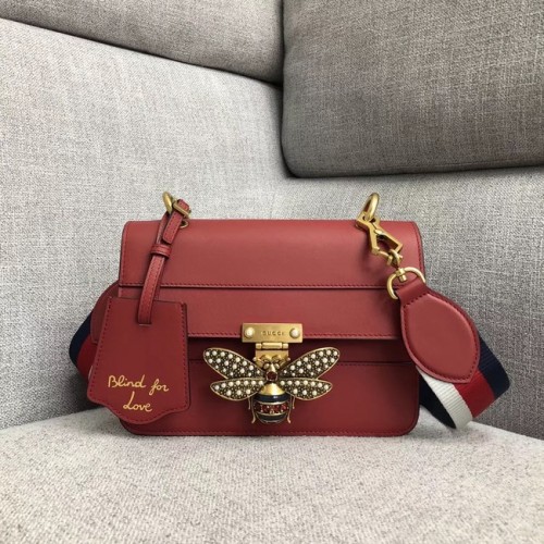 Borsa a tracolla piccola Gucci Queen Margaret 476542 rossa