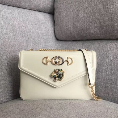 Borsa a tracolla media Gucci Rajah 537241 Bianca