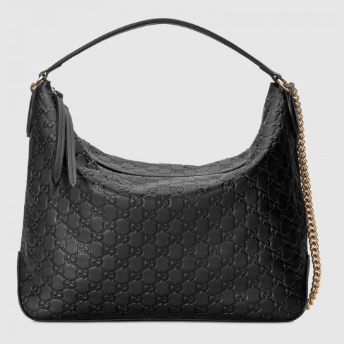 Borsa hobo grande Gucci Signature 477324 nera