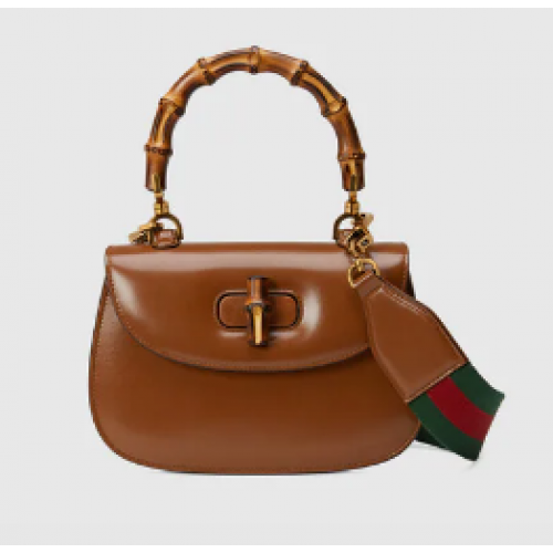Gucci Piccola borsa con manico superiore con Bamboo 675797 marrone