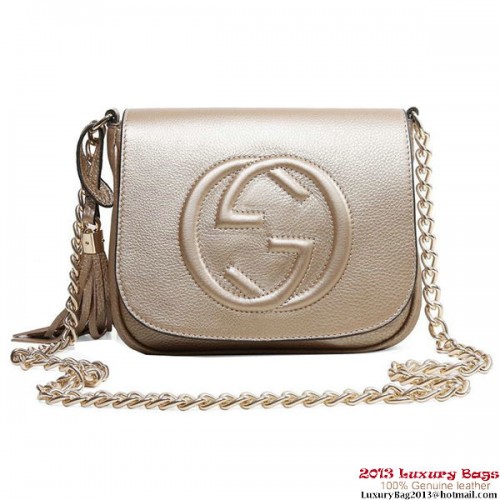 Gucci Soho 323190 Borsa a tracolla con catena in pelle color bronzo
