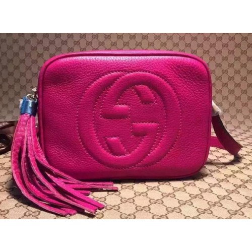 Borsa da discoteca in pelle di vitello Gucci Soho 308364 rosa