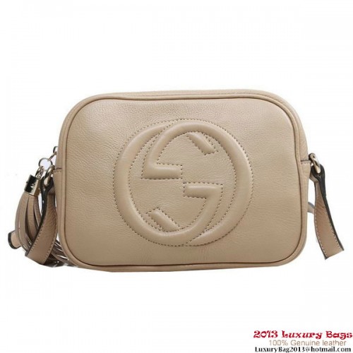 Gucci Soho Disco Bag in pelle di struzzo 308364 marrone chiaro