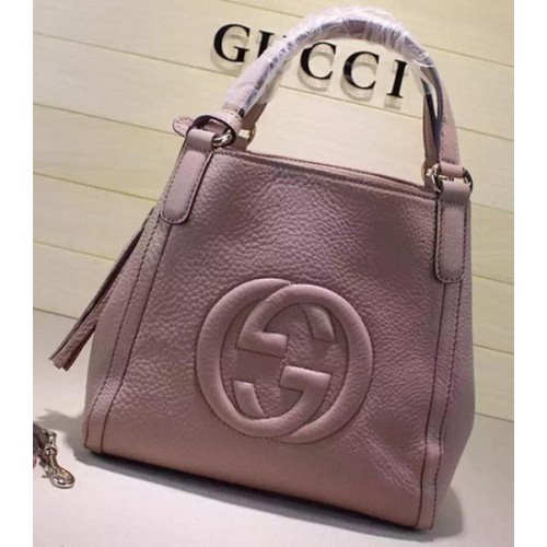 Borsa a tracolla in pelle Gucci Soho 336751 Albicocca
