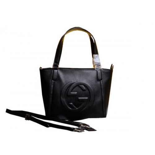 Borsa Gucci Soho in pelle con manico superiore 369176 nera