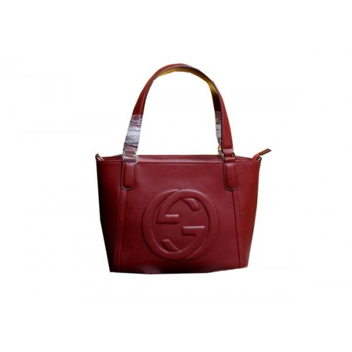 Borsa Gucci Soho in pelle con manico superiore 369176 rossa