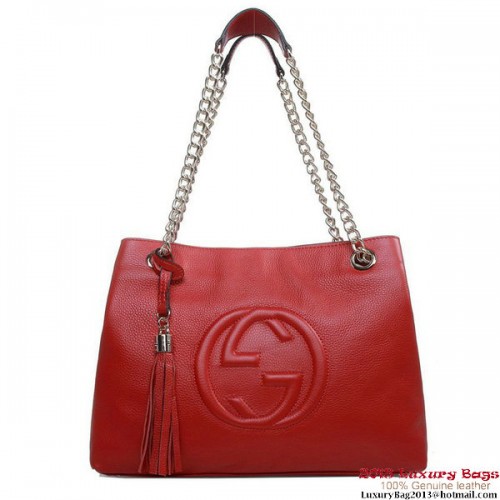 Borsa tote media Gucci Soho 308982 rossa