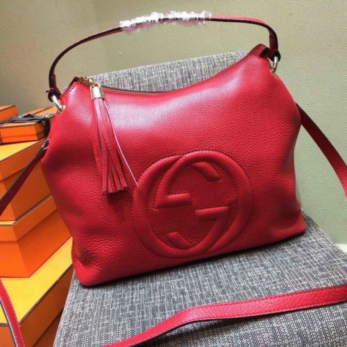 Gucci Soho Originale Pelle 408825 Rosso