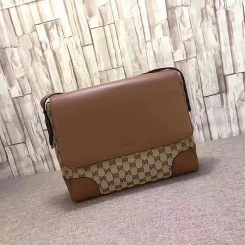 Borsa a tracolla Gucci Techno Canvas 353401 Marrone