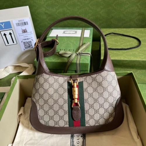 Borsa Gucci The Hacker Project piccola Jackie 1961 636706 Marrone