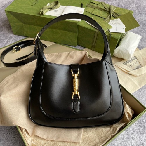 Borsa hobo in pelle originale Gucci Vintage Jackie 1961 636709 nera
