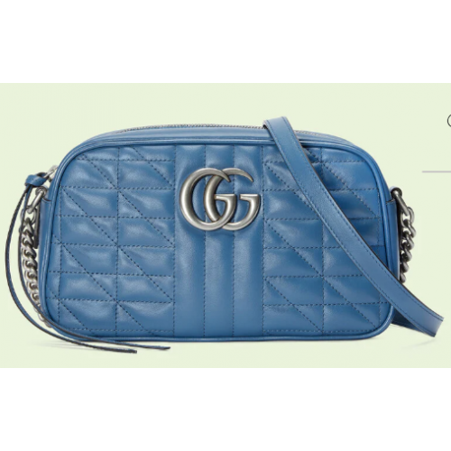 Borsa a spalla Gucci matelasse 447632 blu