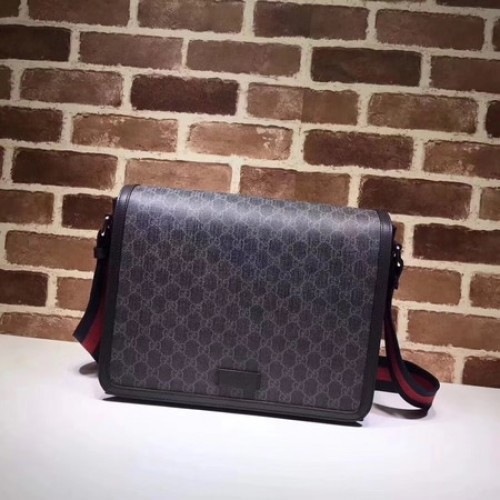 Borsa a tracolla in tela GG originale Gucci 475432 nera