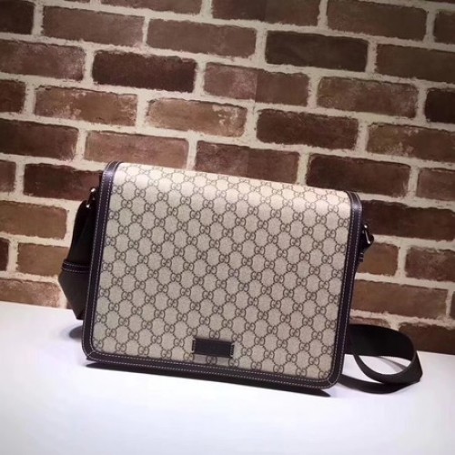 Borsa a tracolla in tela GG originale Gucci 475432 marrone