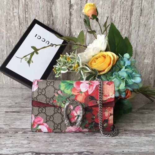 Borsa Gucci Dionysus GG Blooms Super mini 476432 Rossa