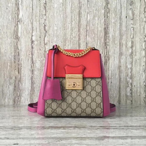 Zaino Gucci Padlock GG Supreme 498194 Rosso