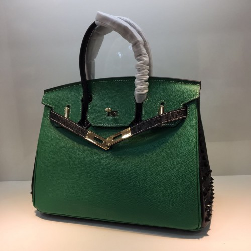 Borsa HERMES Birkin 35cm Pelle di vitello 17823 Verde