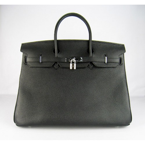 Borsa Hermes Birkin 40CM Togo Nero 6099 Argento