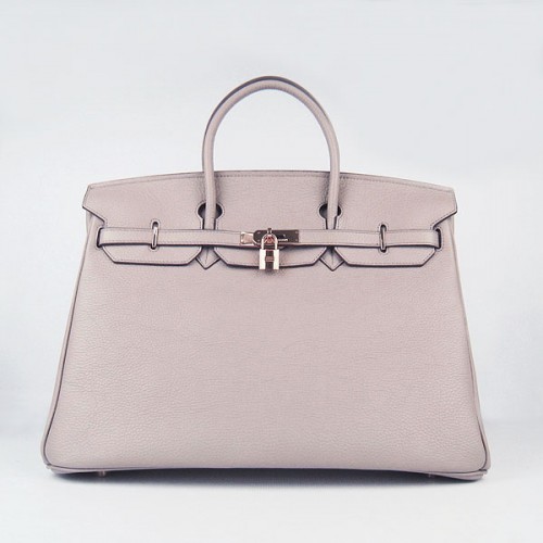 Borsa Togo Hermes Birkin 40CM Grigio 6099 Oro
