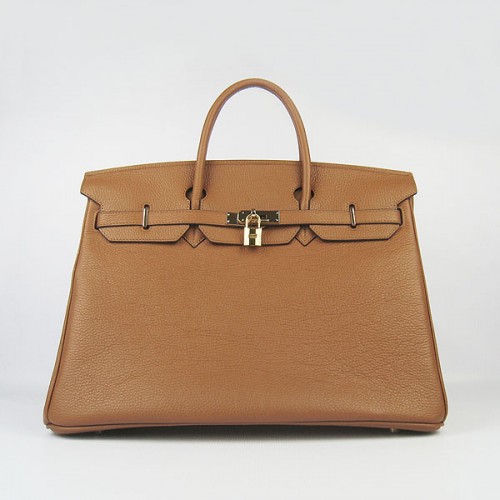 Hermes Birkin 40CM Togo borsa luce caffè 6099 oro