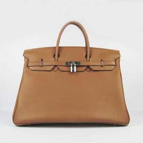 Hermes Birkin 40CM Togo borsa luce caffè 6099 argento