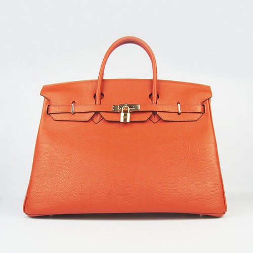 Borsa Hermes Birkin 40CM Togo Arancione 6099 Oro