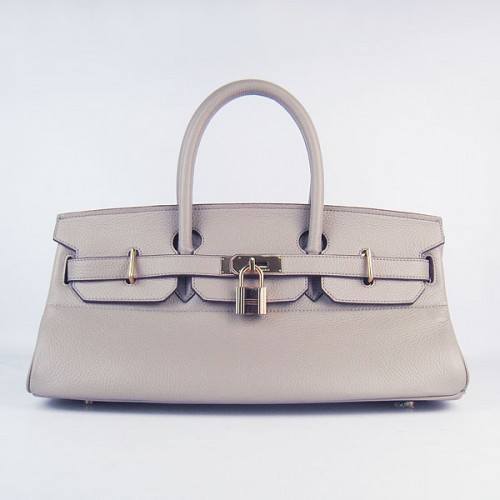 Hermes Birkin 6109 Togo Borsa in Pelle Grigio 42cm Oro