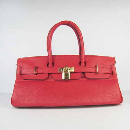 Hermes Birkin 6109 Togo Borsa in pelle rossa 42 cm oro