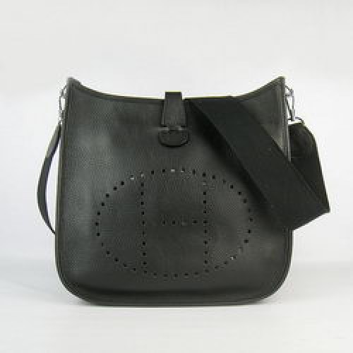 Hermes pelle bovina Evelyne Messenger Bag 6309 nero