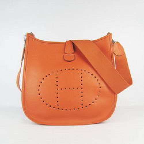 Hermes pelle bovina Evelyne Messenger Bag 6309 arancione
