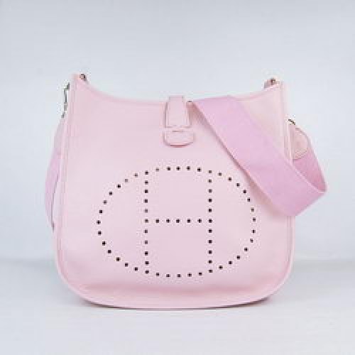 Hermes pelle bovina Evelyne Messenger Bag 6309 Rosa