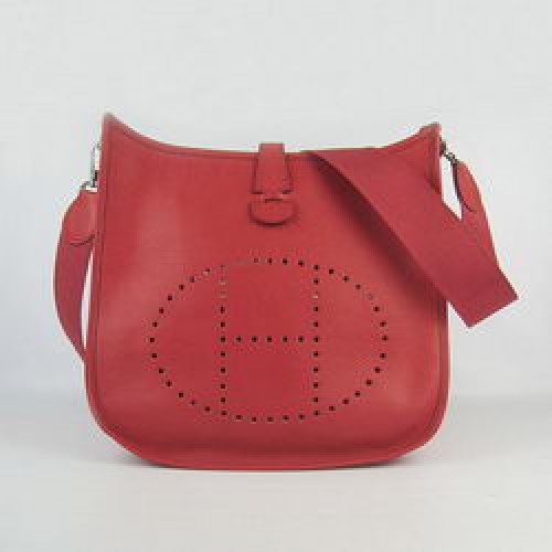 Hermes Pelle bovina Evelyne Messenger Bag 6309 Rosso