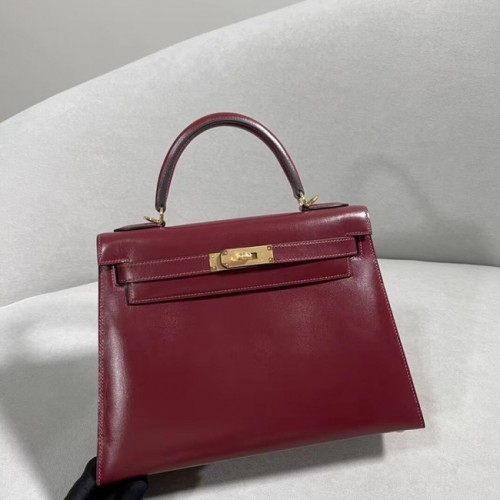 Hermes SCATOLA Pelle KL28 Borgogna