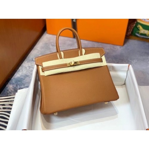 Hermes Birkin 25CM Epsom Borsa in pelle originale H25E marrone