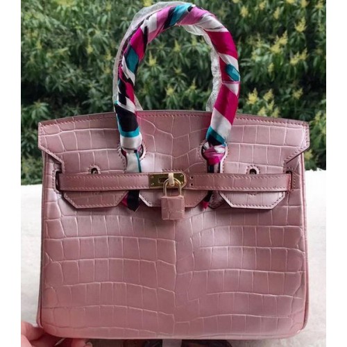 Hermes Birkin 25CM Tote Bag in pelle di cocco H25TCO rosa