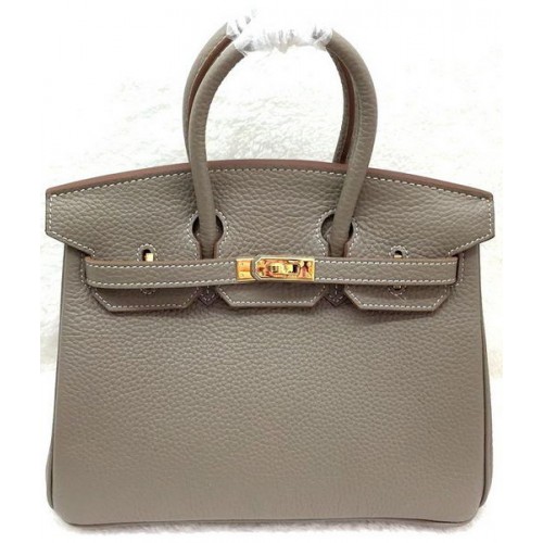 Hermes Birkin 25CM Tote Bag in pelle originale H25T grigio