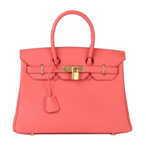 Hermes Birkin 30CM Tote Bag luce rossa in pelle originale H30 oro