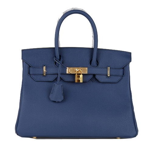 Hermes Birkin 30CM Tote Bag RoyalBlue pelle originale H30 oro